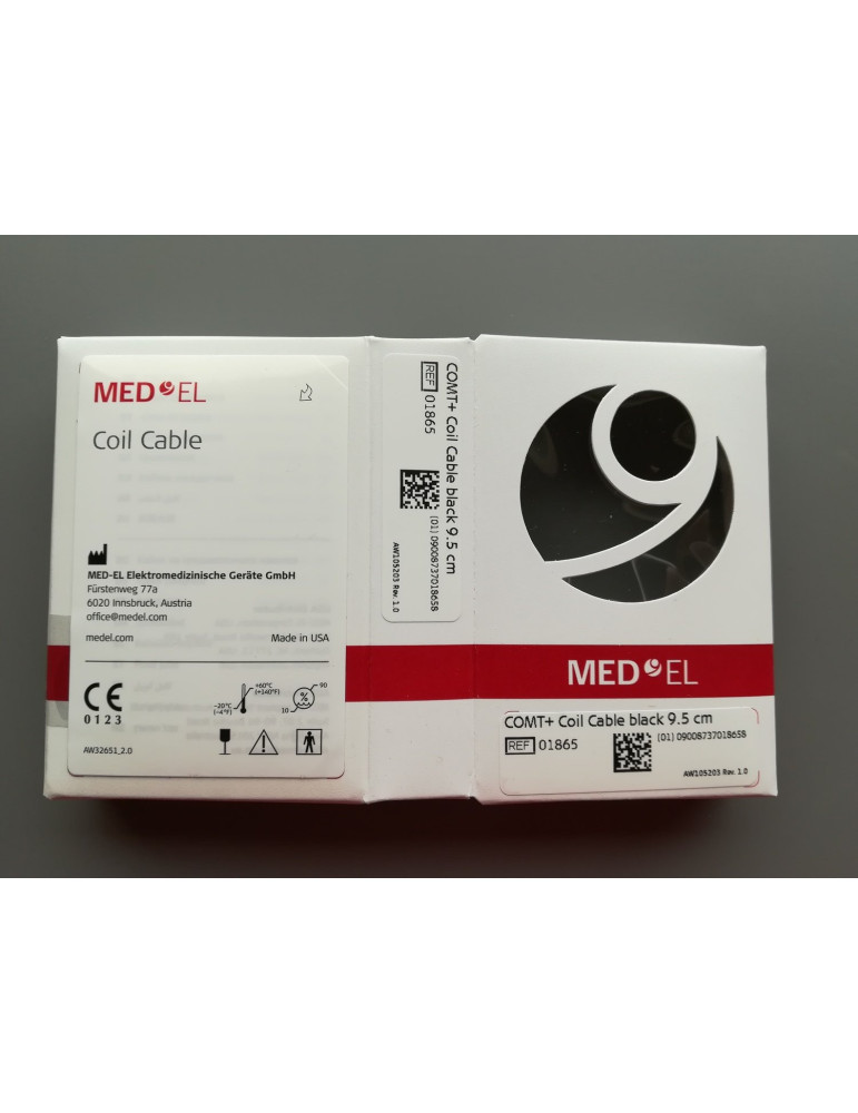 COMT+ Coil Cable 9.5 cm (black) Καλώδιο Πομπού για Κοχλ. Εμφύτευμα
