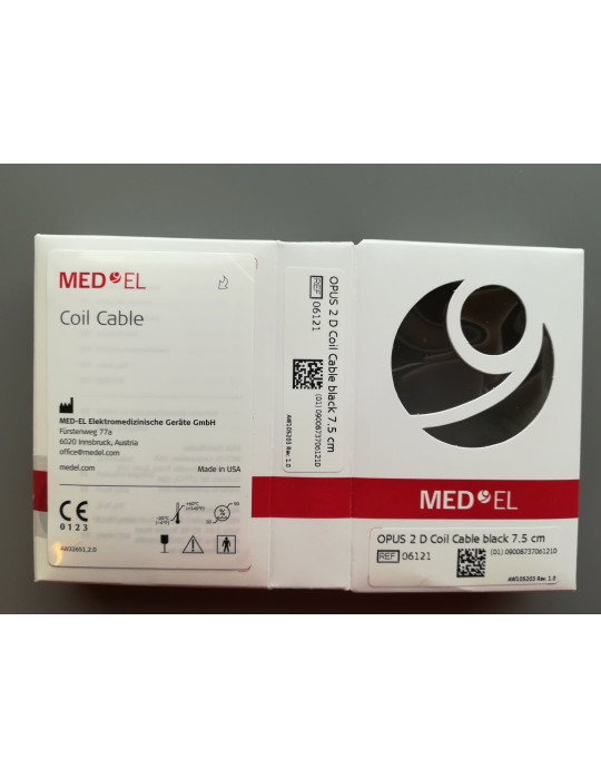OPUS 2 D Coil Cable 7.5 black Καλώδιο πομπού για Κοχλ. Εμφύτευμα