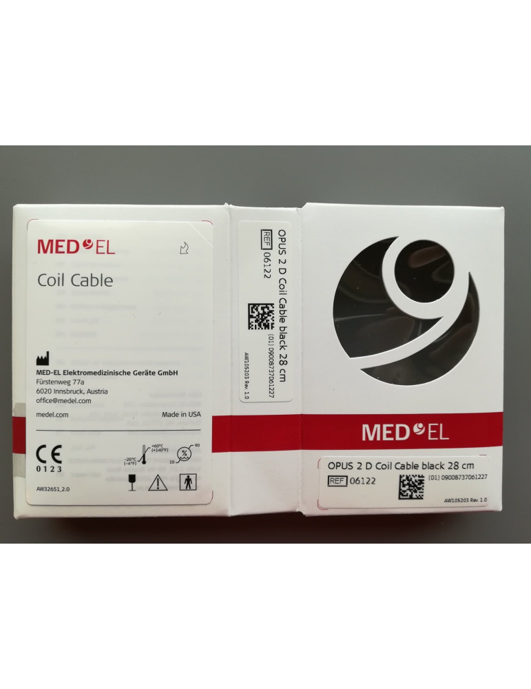 OPUS 2 D Coil Cable 28cm (black) Καλώδιο Πομπού για Κοχλ. Εμφύτευμα