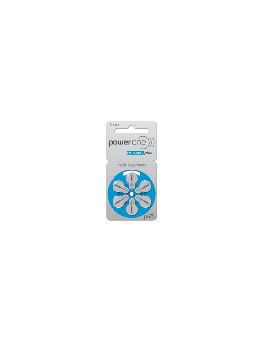 PowerOne iPlus p675 0Hg ΜΠΑΤΑΡΙΕΣ ΓΙΑ ΚΟΧΛΙΑΚΟ ΕΜΦΥΤΕΥΜΑ (6άδα)